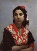 Raimundo de Madrazo y Garreta A Gypsy Sweden oil painting artist